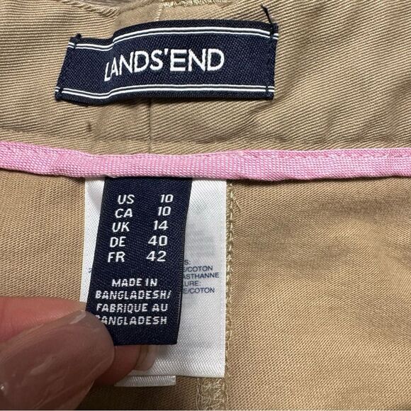 Lands End Khaki Mini Skirt Size 10 - Picture 4 of 8